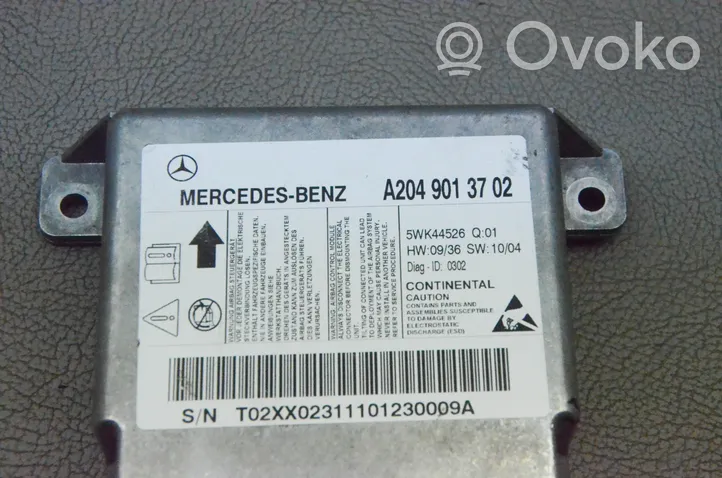 Mercedes-Benz GLK (X204) Sterownik / Moduł Airbag A2049013702