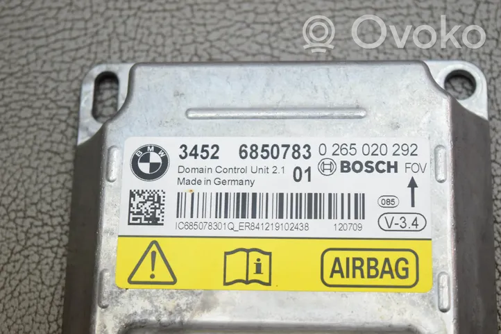 BMW 5 F10 F11 Module de contrôle airbag 6850783