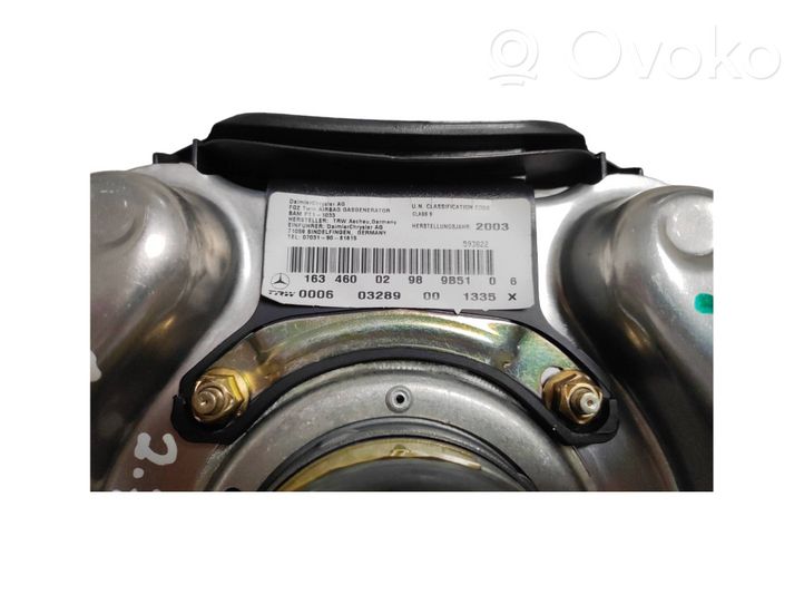 Mercedes-Benz ML W163 Poduszka powietrzna Airbag kierownicy 1634600298