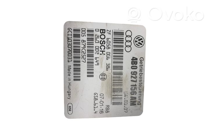 Audi A6 S6 C5 4B Sterownik / Moduł ECU 4B0927156AM