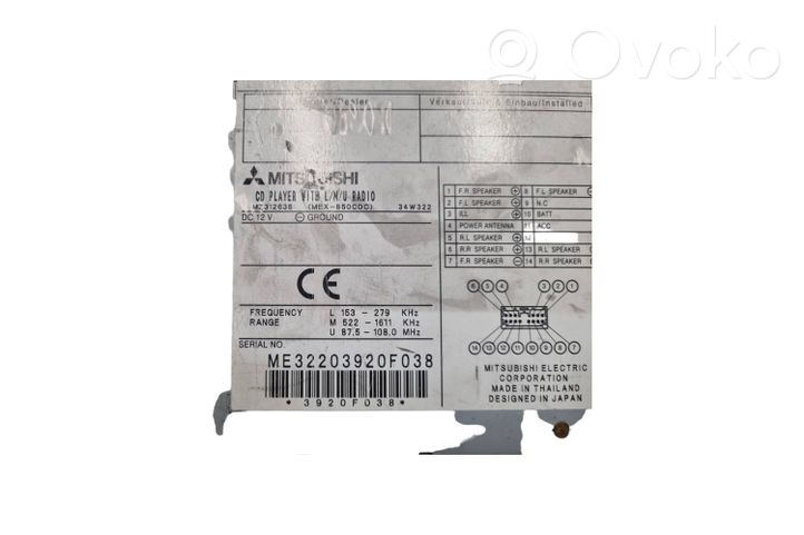 Mitsubishi Outlander Radija/ CD/DVD grotuvas/ navigacija MZ312636