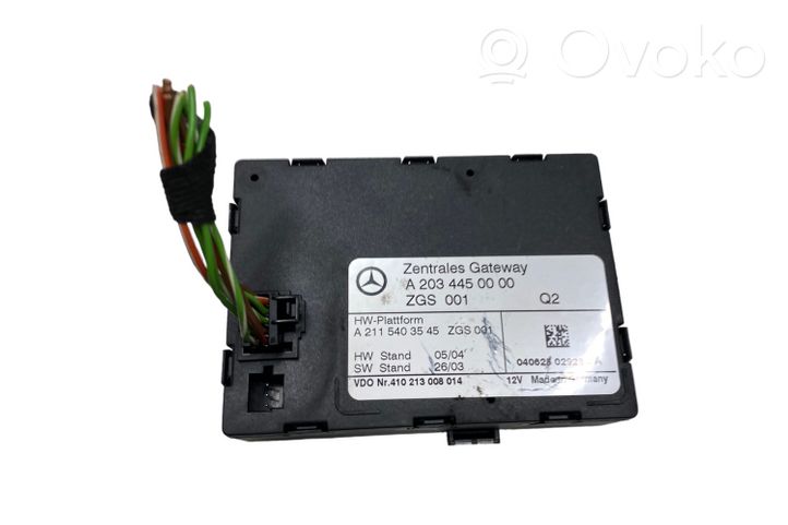 Mercedes-Benz C W203 Gateway valdymo modulis A2034450000