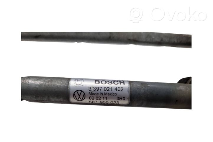 Volkswagen Golf VI Mechanizm i silniczek wycieraczek szyby przedniej / czołowej 5K1955023