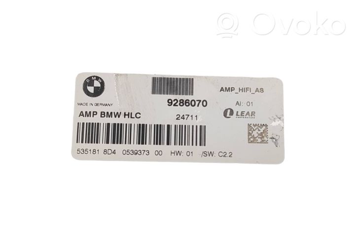 BMW 3 F30 F35 F31 Garso stiprintuvas 9286070