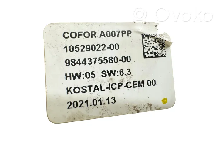 Citroen C4 III e-C4 Ilmastoinnin ohjainlaite 9844375580