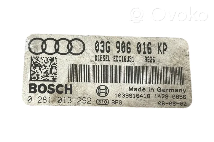 Audi A4 S4 B7 8E 8H Sterownik / Moduł ECU 03G906016KP