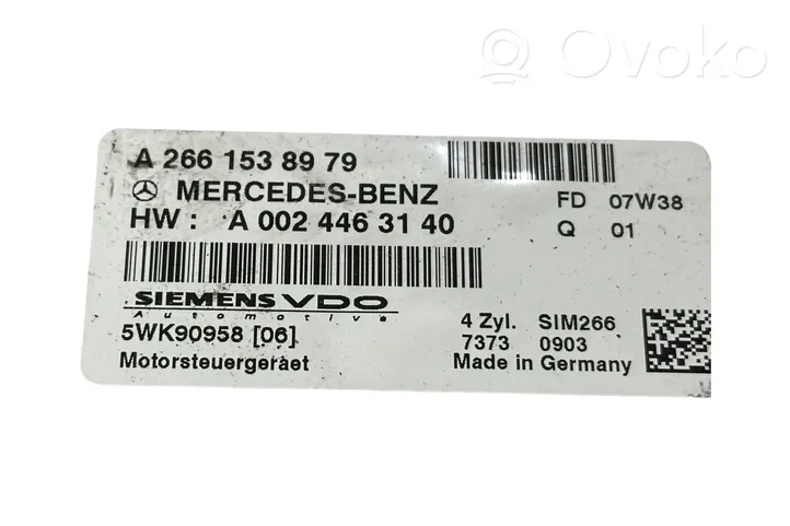 Mercedes-Benz A W169 Engine control unit/module A2661538979