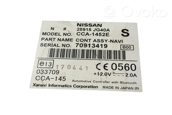 Nissan Qashqai Bluetoothin ohjainlaite/moduuli 25915JG40A