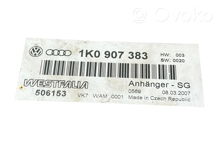 Volkswagen PASSAT B6 Vetokoukun ohjainlaite/moduuli 1K0907383