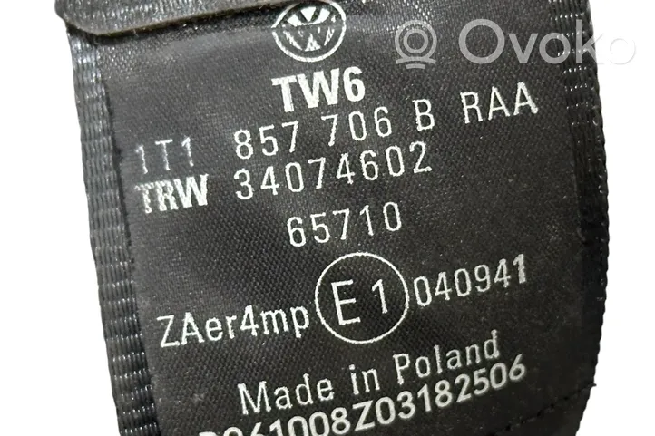 Volkswagen Touran I Ceinture de sécurité avant 1T1857706B