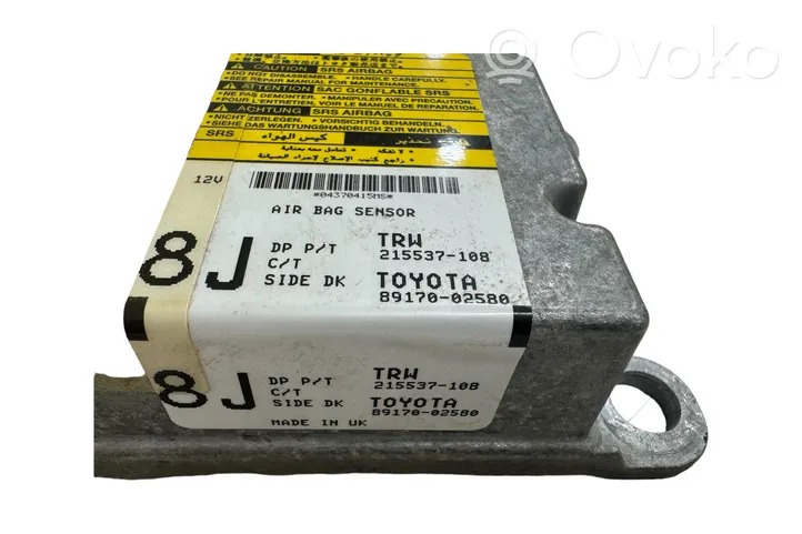 Toyota Auris 150 Module de contrôle airbag 8917002580