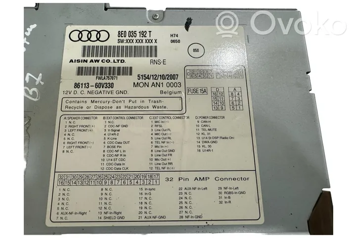 Audi A4 S4 B7 8E 8H Unità principale autoradio/CD/DVD/GPS 8E0035192T