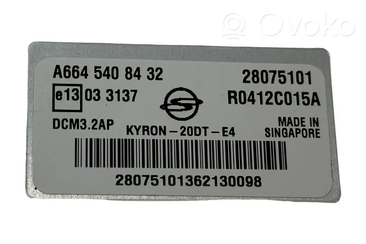 SsangYong Kyron Centralina/modulo del motore A6645408432