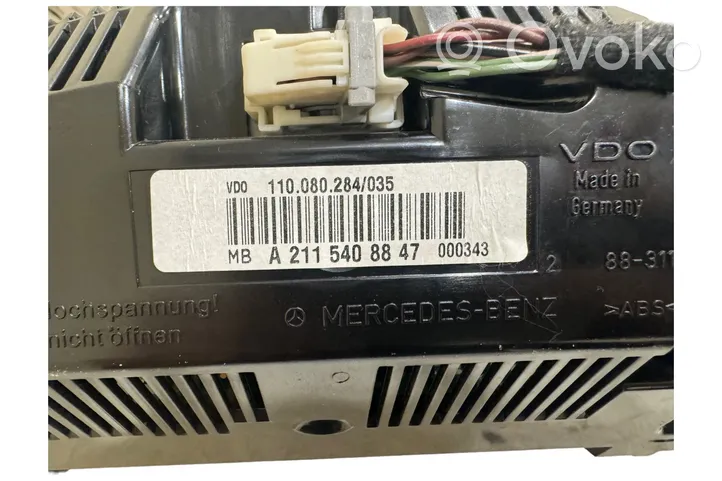 Mercedes-Benz E W211 Speedometer (instrument cluster) A2115408847