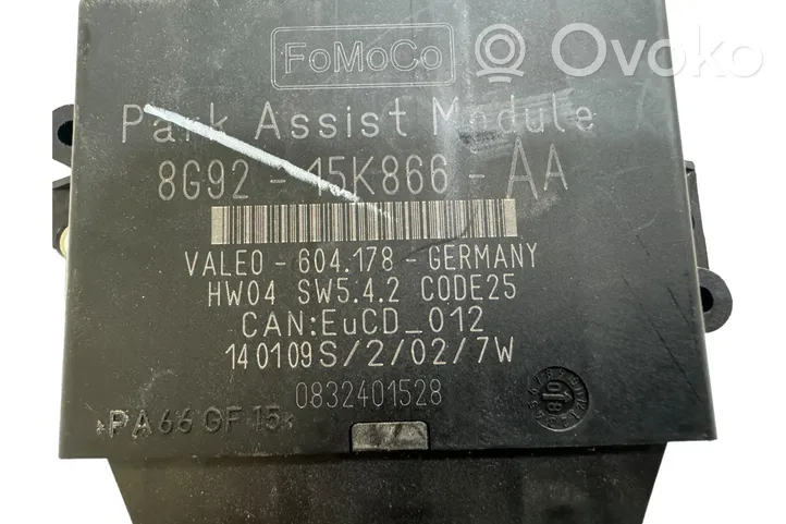 Ford S-MAX Pysäköintitutkan (PCD) ohjainlaite/moduuli 8G9215K866AA