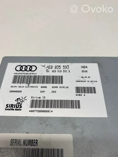 Audi Q7 4L Unité principale radio / CD / DVD / GPS 4E0035593
