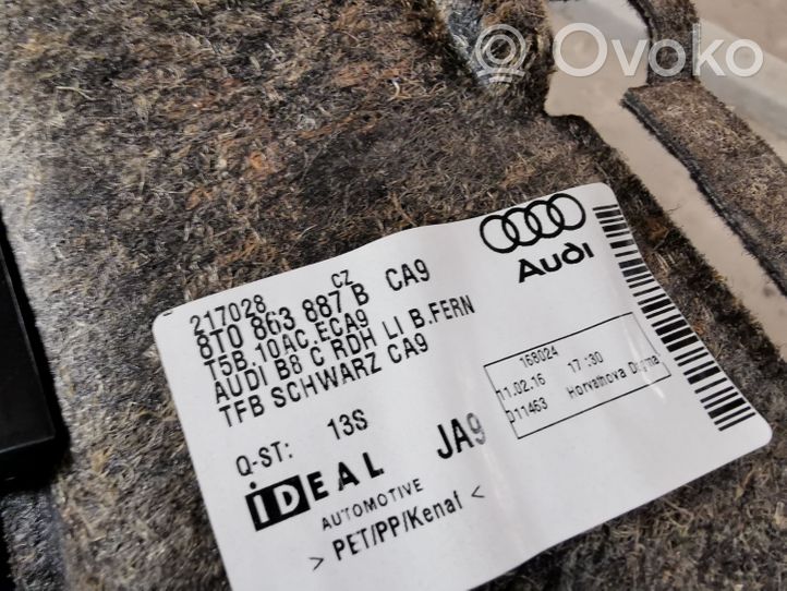 Audi S5 Facelift Revestimiento lateral del maletero/compartimento de carga 8T0863887B