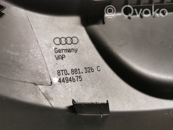 Audi A5 8T 8F Cornice di rivestimento della regolazione del sedile della portiera anteriore 8T0881326C