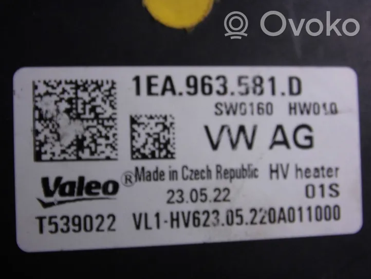 Volkswagen ID.3 Grzałka nagrzewnicy 1EA963581D