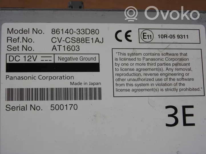 Toyota Camry VIII XV70  Unité principale radio / CD / DVD / GPS 8614033D80