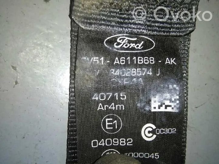 Ford Fiesta Pas bezpieczeństwa fotela tylnego 8V51A611B68AK