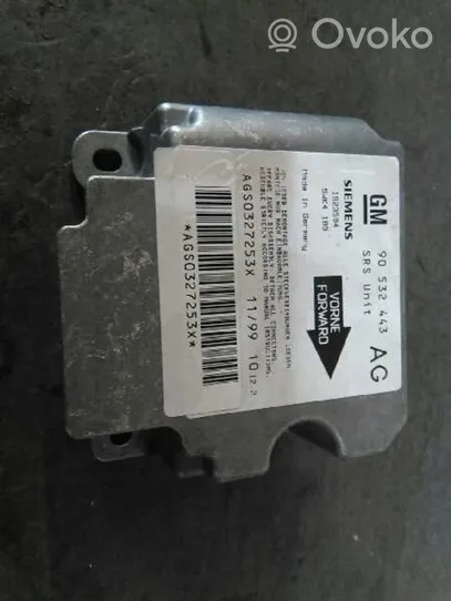 Opel Corsa B Gaisa spilvenu vadības bloks 90532443