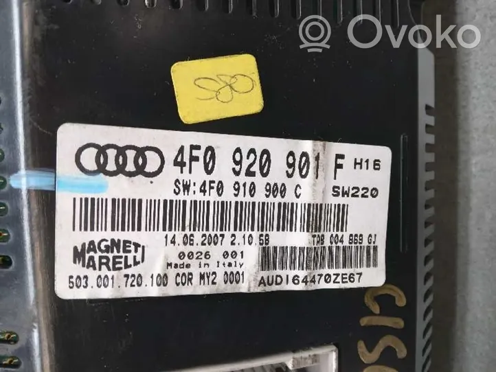 Audi A6 S6 C6 4F Tachimetro (quadro strumenti) 4F0920901F