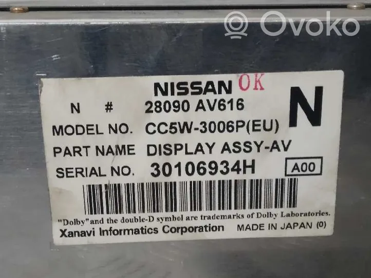 Nissan Primera Unité de contrôle son HiFi Audio 28090AV616