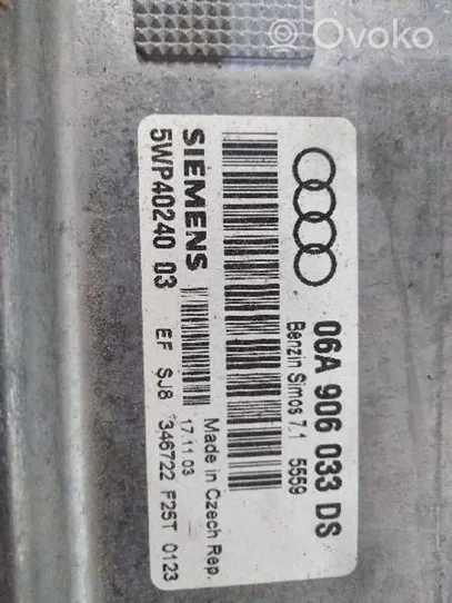 Audi A3 S3 8P Moottorin ohjainlaite/moduuli 06A906033DS