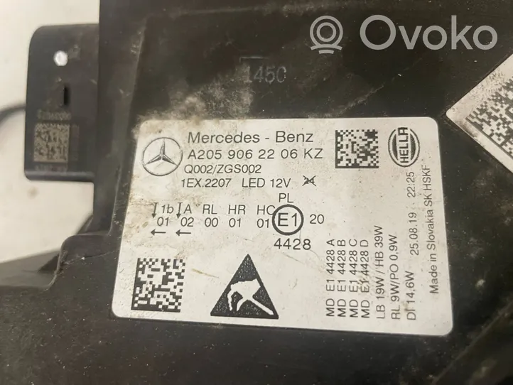 Mercedes-Benz C W205 Lampa przednia A2059062206