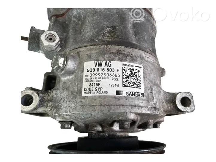 Volkswagen PASSAT B8 Ilmastointilaitteen kompressorin pumppu (A/C) 5Q0816803F