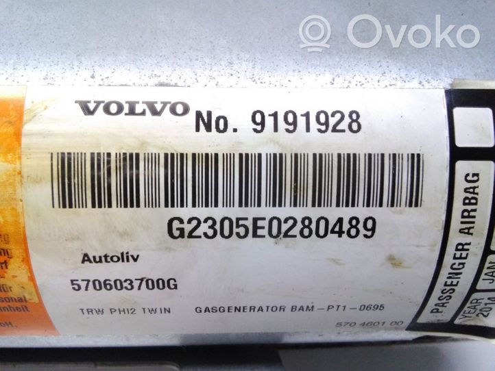 Volvo V70 Matkustajan turvatyyny 9191928