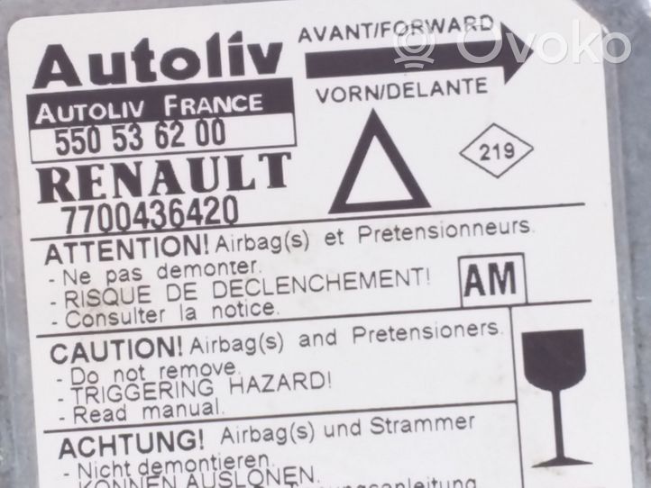 Renault Laguna I Module de contrôle airbag 7700436420