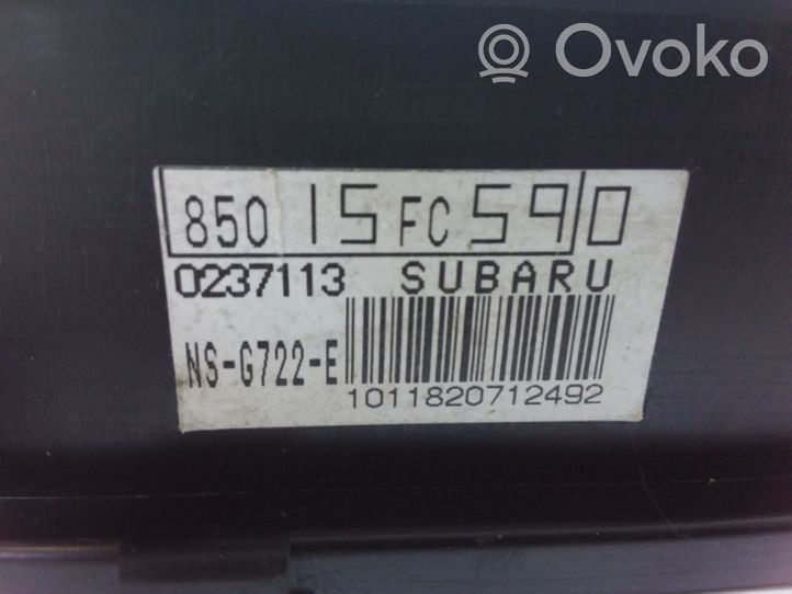 Subaru Forester SF Compteur de vitesse tableau de bord 85015FC590