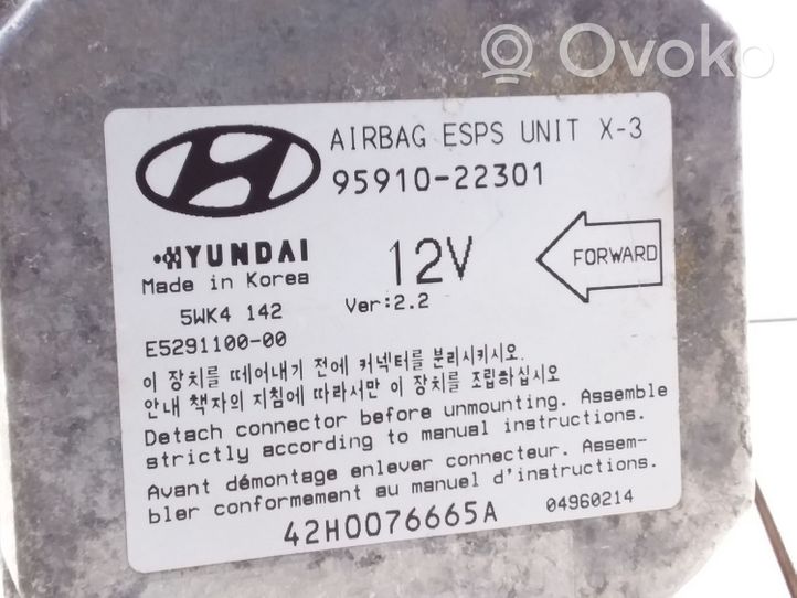 Hyundai Accent Oro pagalvių valdymo blokas 9591022301