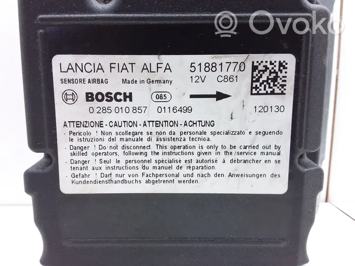 Fiat Doblo Turvatyynyn ohjainlaite/moduuli 51881770