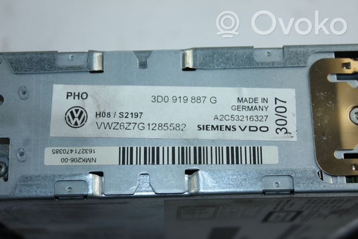 Volkswagen Phaeton Navigaatioyksikkö CD/DVD-soitin 3D0919887G