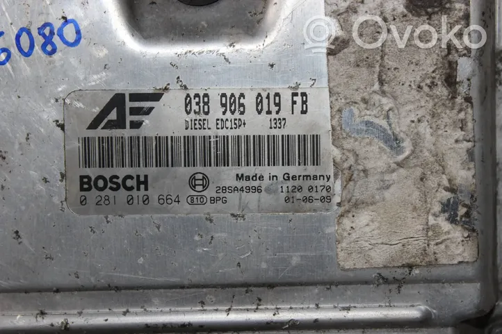 Seat Alhambra (Mk1) Calculateur moteur ECU 038906019FB