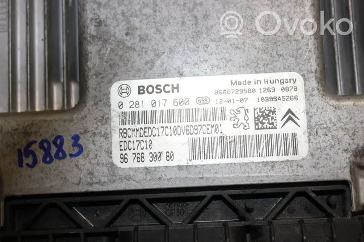 Citroen C3 Picasso Sterownik / Moduł ECU 9666729580