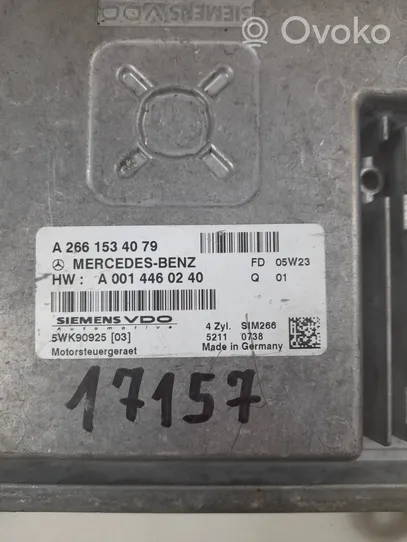 Mercedes-Benz A W169 Moottorin ohjainlaite/moduuli A2661534079