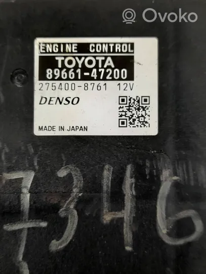 Toyota Avensis T250 Centralina/modulo del motore 89661-47200