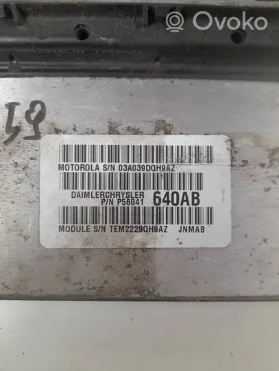 Jeep Cherokee Komputer / Sterownik ECU i komplet kluczy P56041640AB