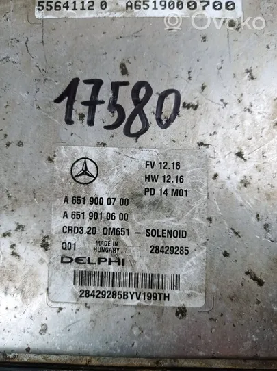 Mercedes-Benz Sprinter W906 Unidad de control/módulo del motor A6519000700