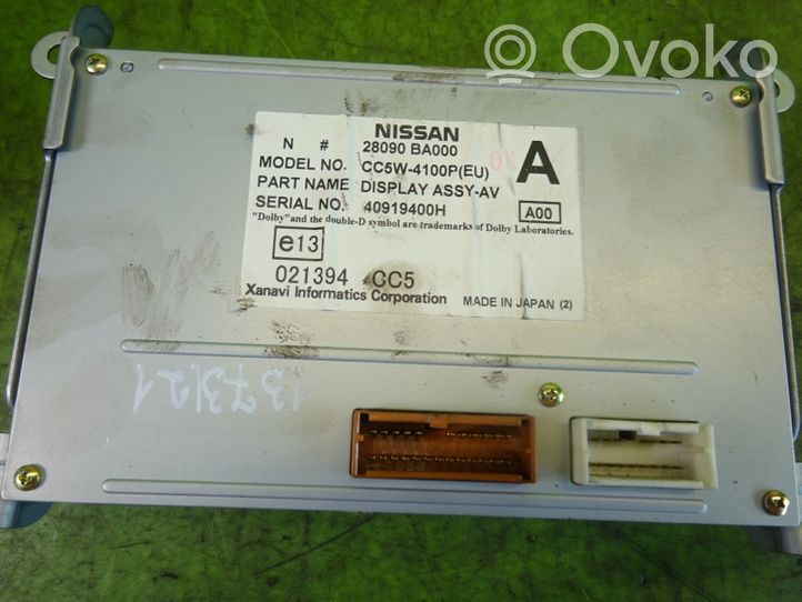 Nissan Primera Monitor / wyświetlacz / ekran 28090 BA000