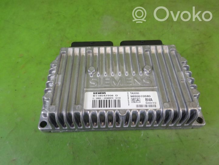 Citroen C8 Unité de commande, module ECU de moteur 9650010580