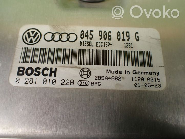 Audi A2 Unité de commande, module ECU de moteur 045906019G 0281010220