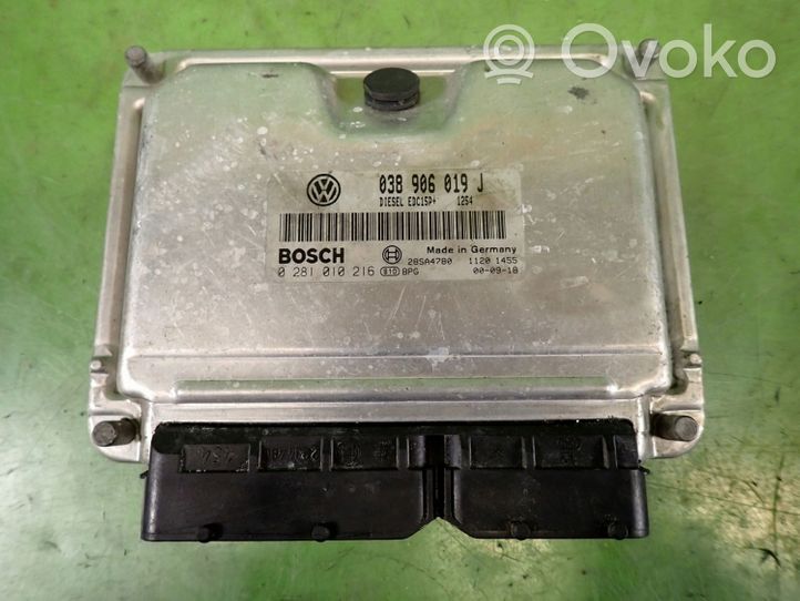 Volkswagen Sharan Centralina/modulo motore ECU 038906019J 0281010216