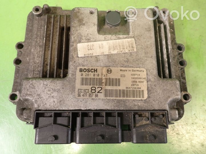 Peugeot 206 Centralina/modulo motore ECU 9647785780 02810010707