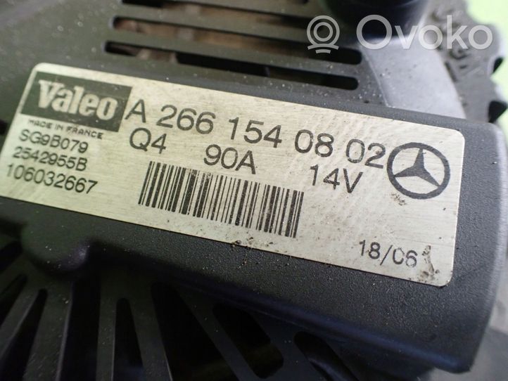 Mercedes-Benz A W169 Generaattori/laturi A2661540802 