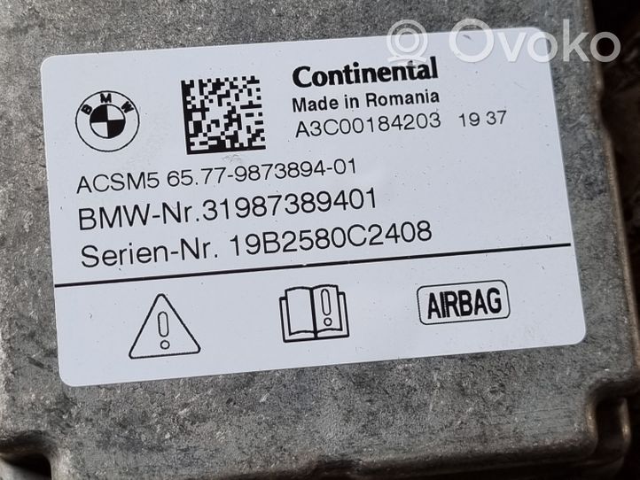 BMW 3 G20 G21 Module de contrôle airbag 9873894